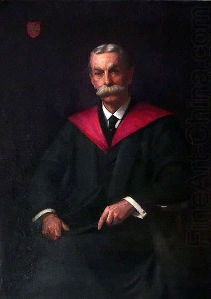 unknow artist A contemporary replica of a painting of Percy Shaw Jeffrey, headmaster and academic, presented to him on his retirement; it shows him sitting in his r